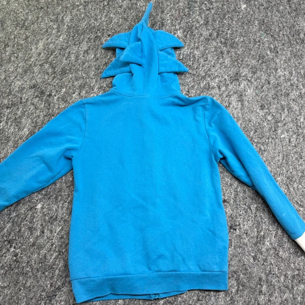 Sonic the Hedgehog Blue Full Zip Character Hoodie Sweatshirt Kids Large L 14/16